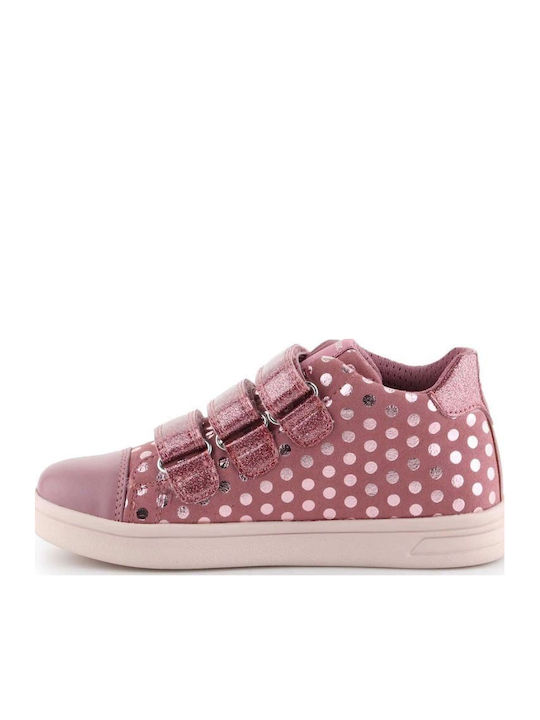 J Djrock Kids Sneakers High Anatomic with Scratch Pink