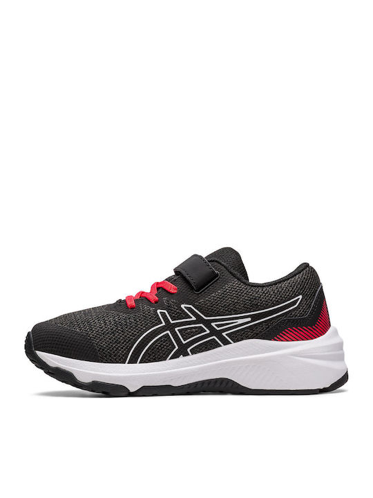 GT-1000 11 PS Kids Sports Shoes Running with Hoop & Loop Closure Black