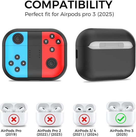 AHAstyle Case Silicone with Hook in Blue color for Apple AirPods Pro 3