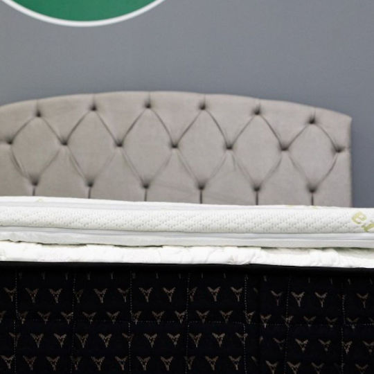 Como felt & wadding producers Mattress Topper Super Double Foam Infused with Aloe & Removable Cover 160x200x4cm