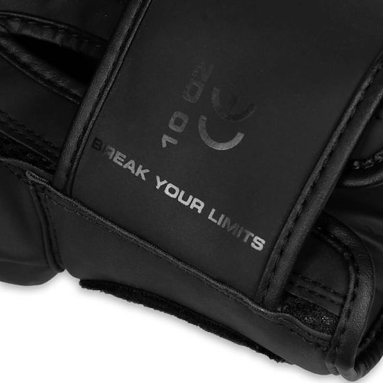 DBX Bushido Boxing Gloves made of Synthetic Leather for Match Black