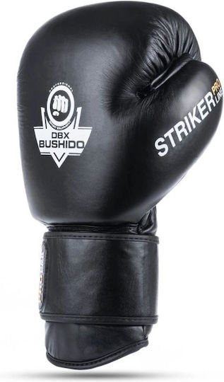DBX Bushido Mănuși de Box din Piele pentru Competiție Negre