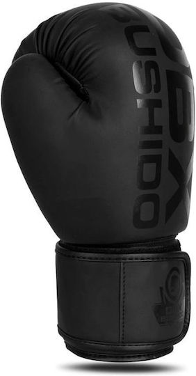 DBX Bushido Boxing Gloves made of Synthetic Leather for Match Black