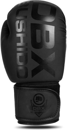 DBX Bushido Boxing Gloves made of Synthetic Leather for Match Black