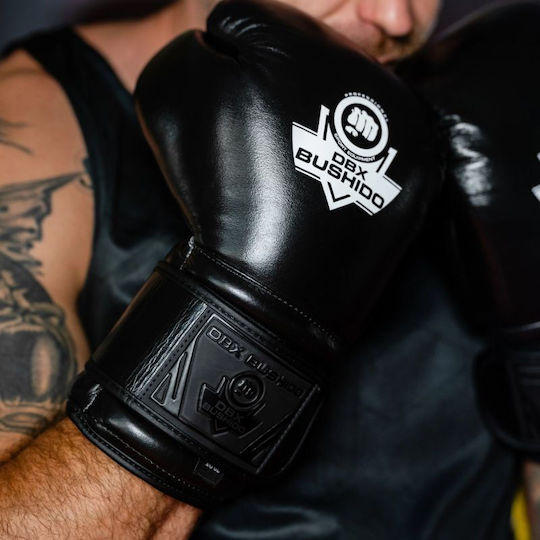 DBX Bushido Mănuși de Box din Piele pentru Competiție Negre