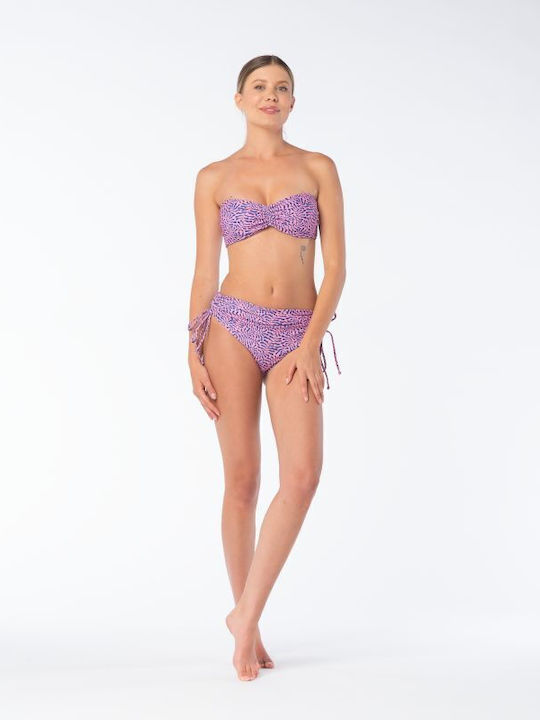 Strapless Bikini Top Purple