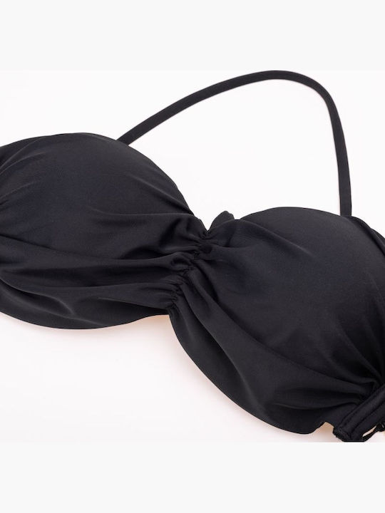 Strapless Bikini Top Μαύρο