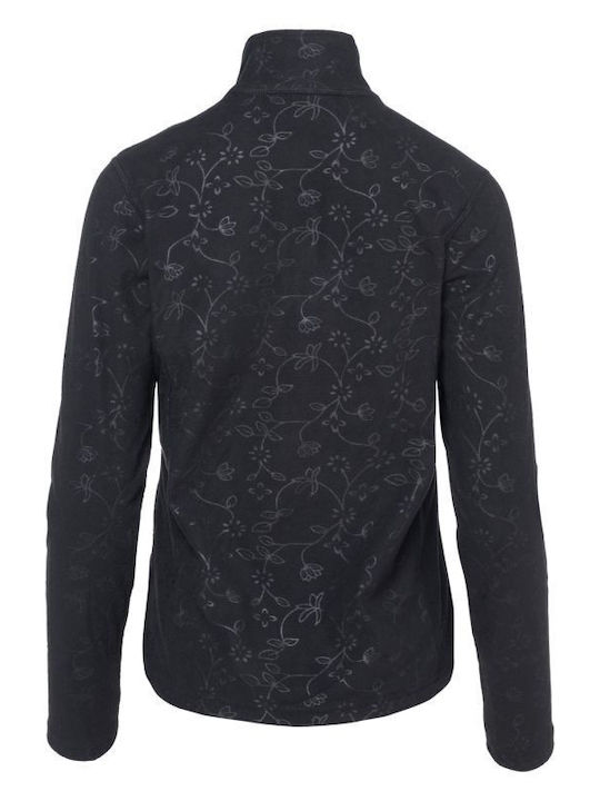 Fleece Damen Jacke in Schwarz Farbe