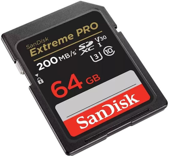 Sandisk Extreme Pro SecureDigital SDXC 64GB U3 V30 UHS-I 200MB/s