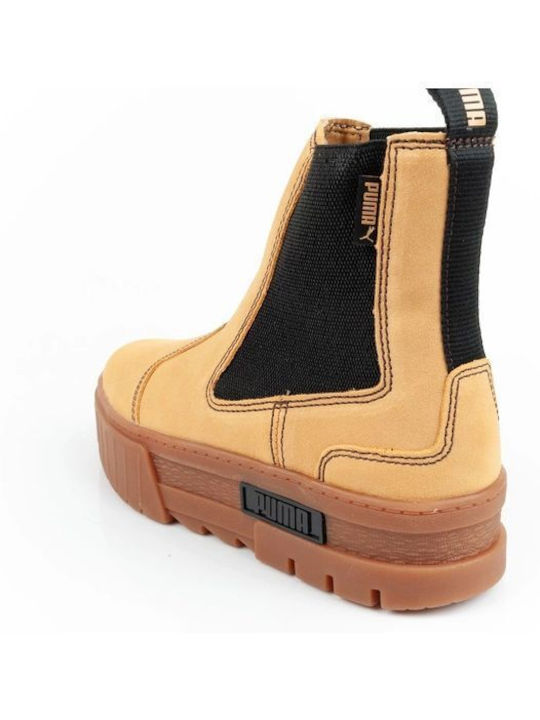 Meyze Chelsea Suede Women's Chelsea Boots Yellow