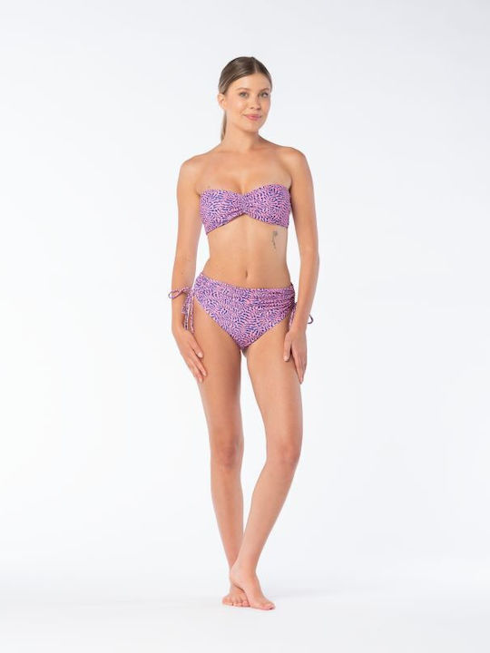 Bikini Slip Talie Înaltă Violet