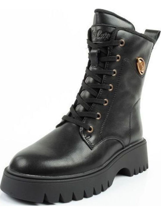 Leather Women's Ankle Boots Black