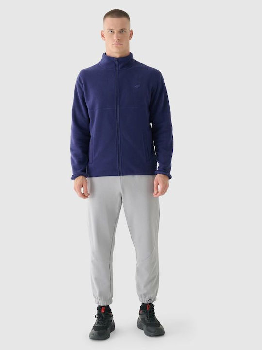 Men's Fleece Cardigan Purple