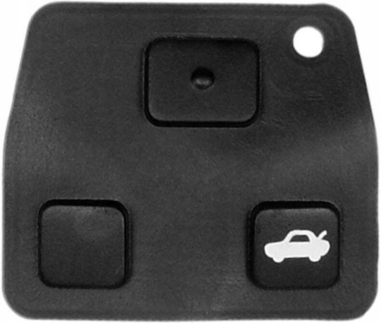 Silicone Button Membrane Car Key Cover Case Compatible With Toyota 3-Button Yaris Avensis Corolla Rav4