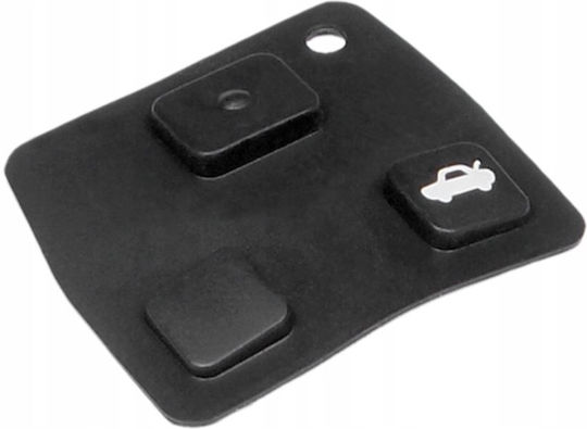 Silicone Button Membrane Car Key Cover Case Compatible With Toyota 3-Button Yaris Avensis Corolla Rav4