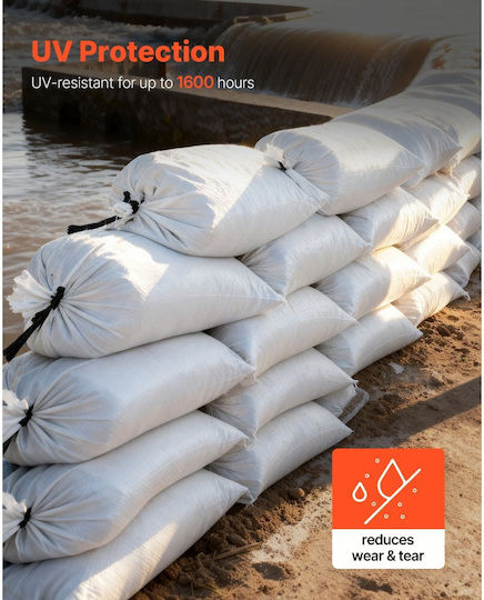 Vevor Trash Bags Reinforced by the Kilo for Rubble 66x40cm 100pcs Beige