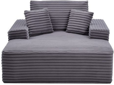 Vielseitiger Sitzsack & Pouf Bett Grau 170x124x70cm