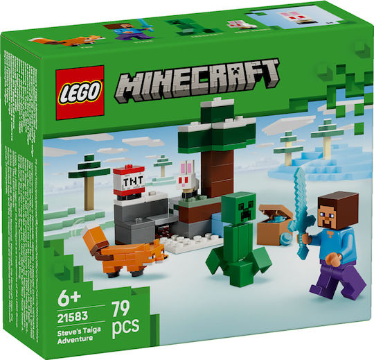 LEGO Minecraft Steve's Taiga Adventure for Ages 6+ 79 Pieces