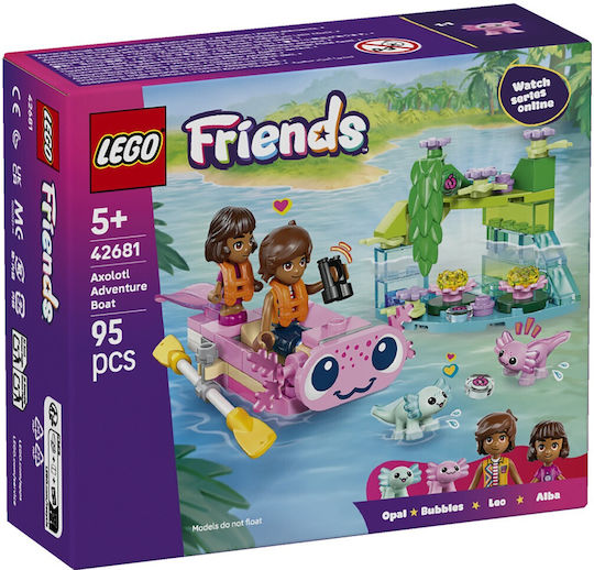 LEGO Friends Axolotl Приключенска Лодка за 5+ Години 95 Бройки