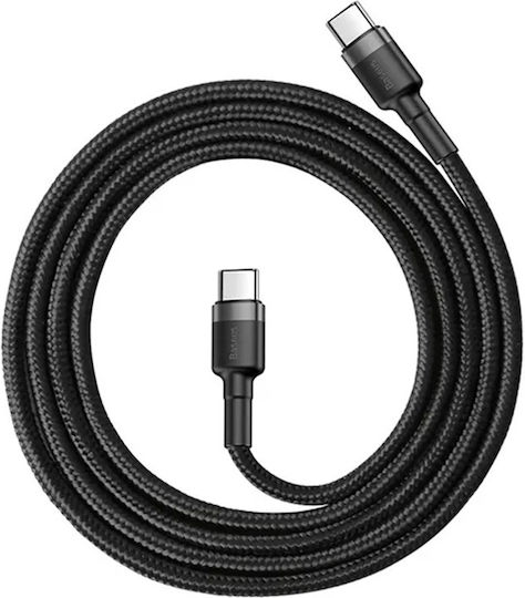 Baseus USB 2.0 Cable USB-C Male - USB-C 60W Black 2m 3 Pieces