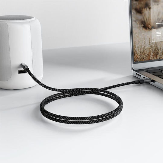 Acefast Braided USB 2.0 Cable USB-C male - 3.5mm Black 1m
