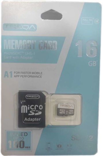 Treqa SD-12 SDHC 16GB U1 A1 UHS-I 100MB/s With Adapter