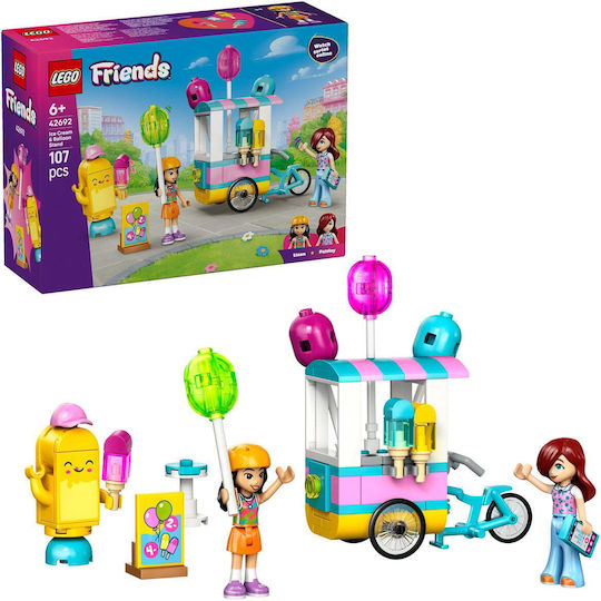 LEGO Friends Eiscreme & Ballonstand für 6+ Jahre 107 Stück