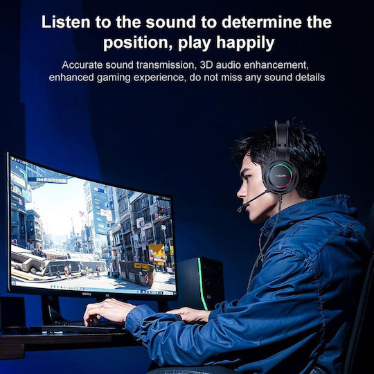 Yesido EK05 On Ear Gaming Headset με σύνδεση USB for PC