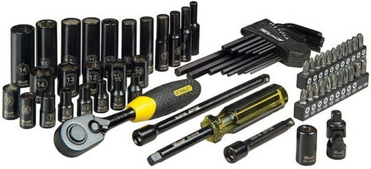 Stanley Set de chei tubulare și clichet 66buc