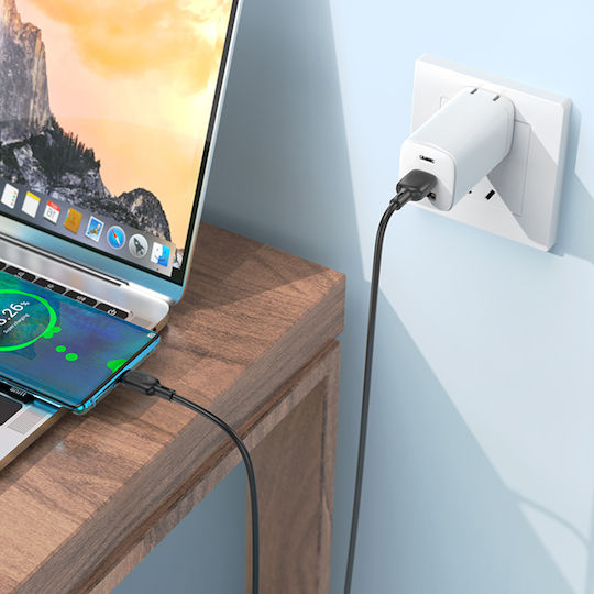 Borofone USB-C to Lightning Cable 18W Μαύρο 2m