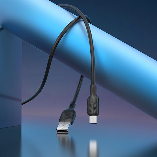Borofone USB-C to Lightning Cable 18W Μαύρο 2m