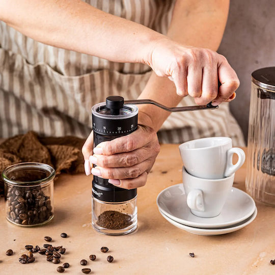 Manual Coffee Grinder Kinghoff Kh 2002 30 G Ceramic Mechanism Gradual Fineness Adjustment Black