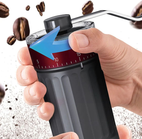 Manual Coffee Grinder Kinghoff Kh 2002 30 G Ceramic Mechanism Gradual Fineness Adjustment Black