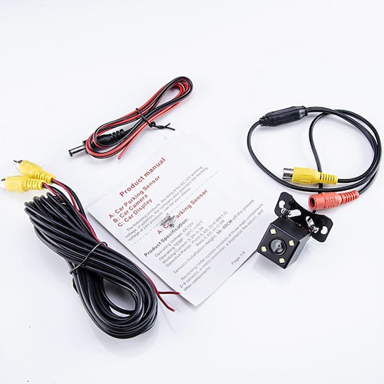 Waterproof Car Rearview Camera Rear View 8 Ir Leds 170° Angle