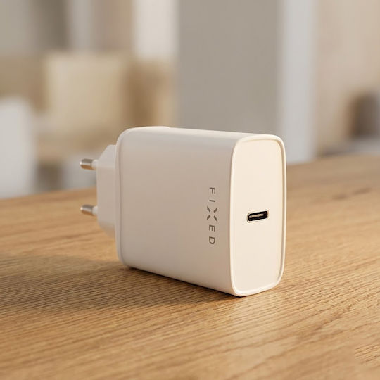 Fixed Φορτιστής με 2 Θύρες USB-A και Καλώδιο USB-C 20W Power Delivery Λευκός (FIXC20-CC-WH)