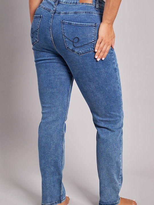 Blugi de damă cu croială slim Blue