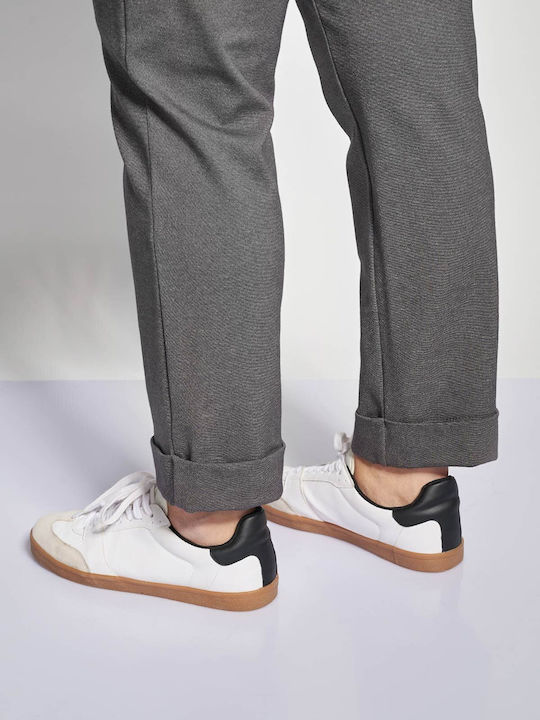 Dama Tesatura Pantaloni cu Elastic Gri