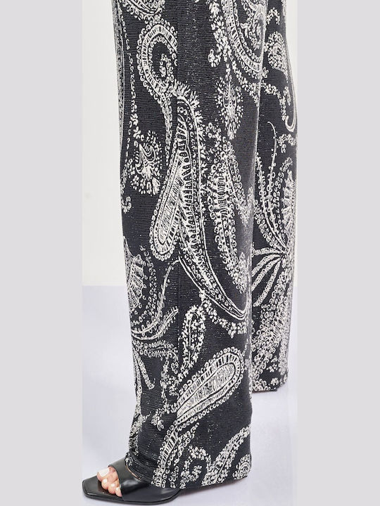 Femei Din material textil Pantaloni cu elastic Neagră