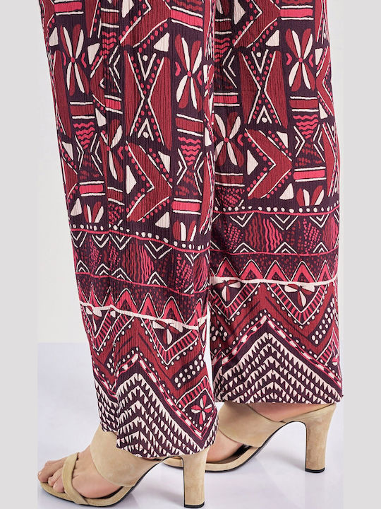Femei Din material textil Pantaloni cu elastic Roșie
