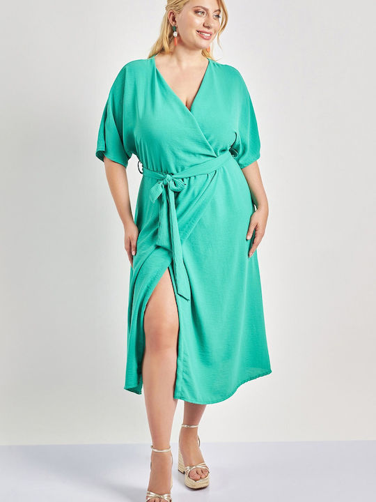 Rochii De Vară Pentru Femei Midi Rochie Wrap-Around Washed