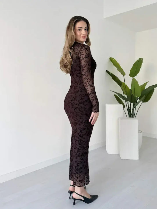 Maxi Abendkleid Brown