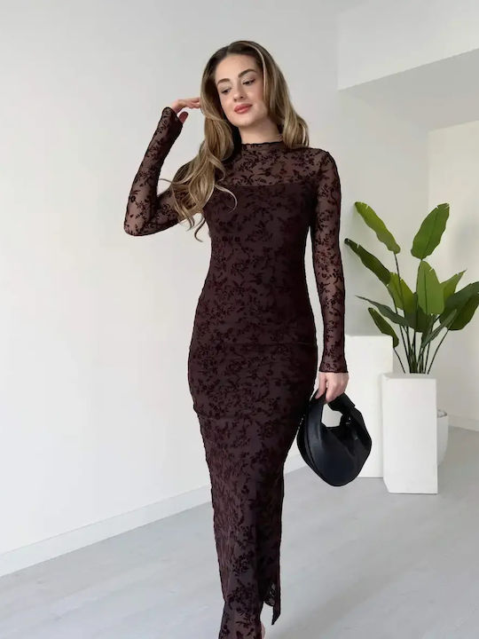Maxi Abendkleid Brown