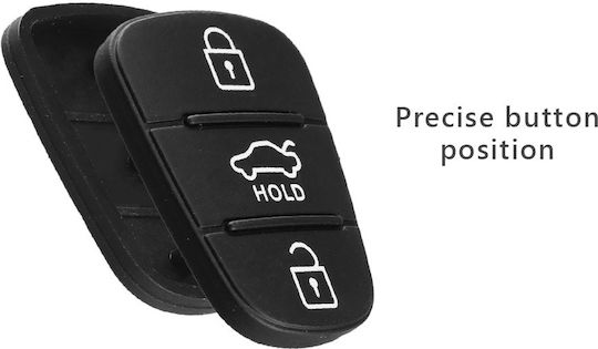 Membrană Cauciucată Cheie 3 Butoane Compatibil Hyundai I10 I20 I30 Ix35 Kia Ceed Rio Sportage Venga Înlocuire Pad Telecomandă