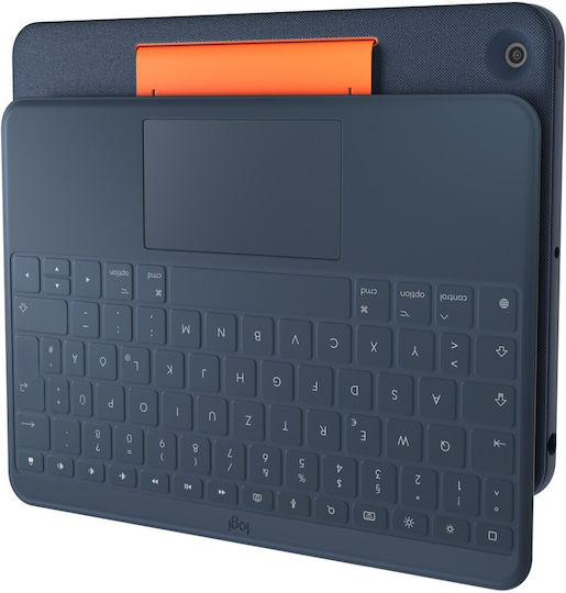 Logitech Combo Flip Cover Ανθεκτική με Πληκτρολόγιο Μπλε (iPad 2019/2020/2021 10.2'')