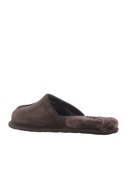 Scuff Зимни мъжки чехли Кафяв