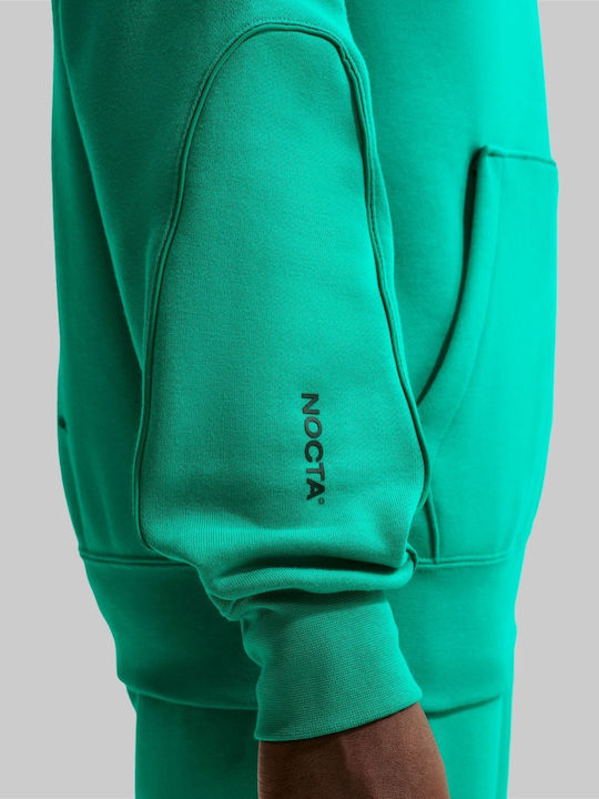 Nocta Fleece Φούτερ με Κουκούλα Χακί
