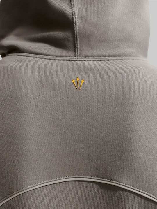 Nocta Fleece Sweatshirt mit Kapuze Grau
