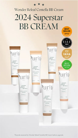 Purito Centella BB 21 Light Beige Κρέμα Προσώπου Ημέρας με SPF30 κατά των Ατελειών & της Ερυθρότητας με Νιασιναμίδη & Πανθενόλη 30ml