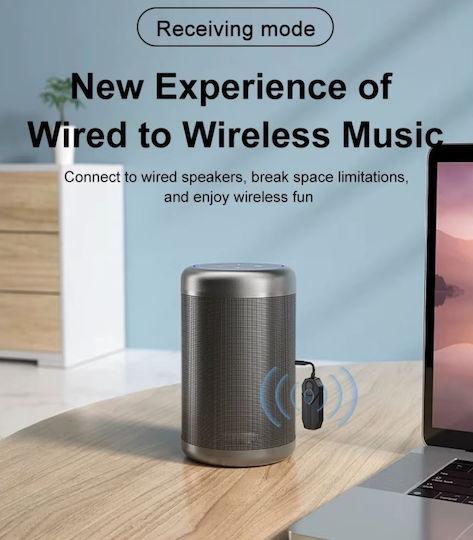 M126 Transmițător Receptor Audio Bluetooth 5.4 Wireless Portabil Compatibil TV PC Boxe Căști 3.5mm Aux Baterie Reîncărcabilă Mod Dublu Tx Rx Negru