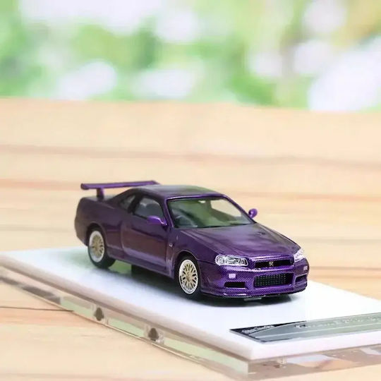 Nissan R34 V-spec Violet Car Model 1:64 Stance Hunter